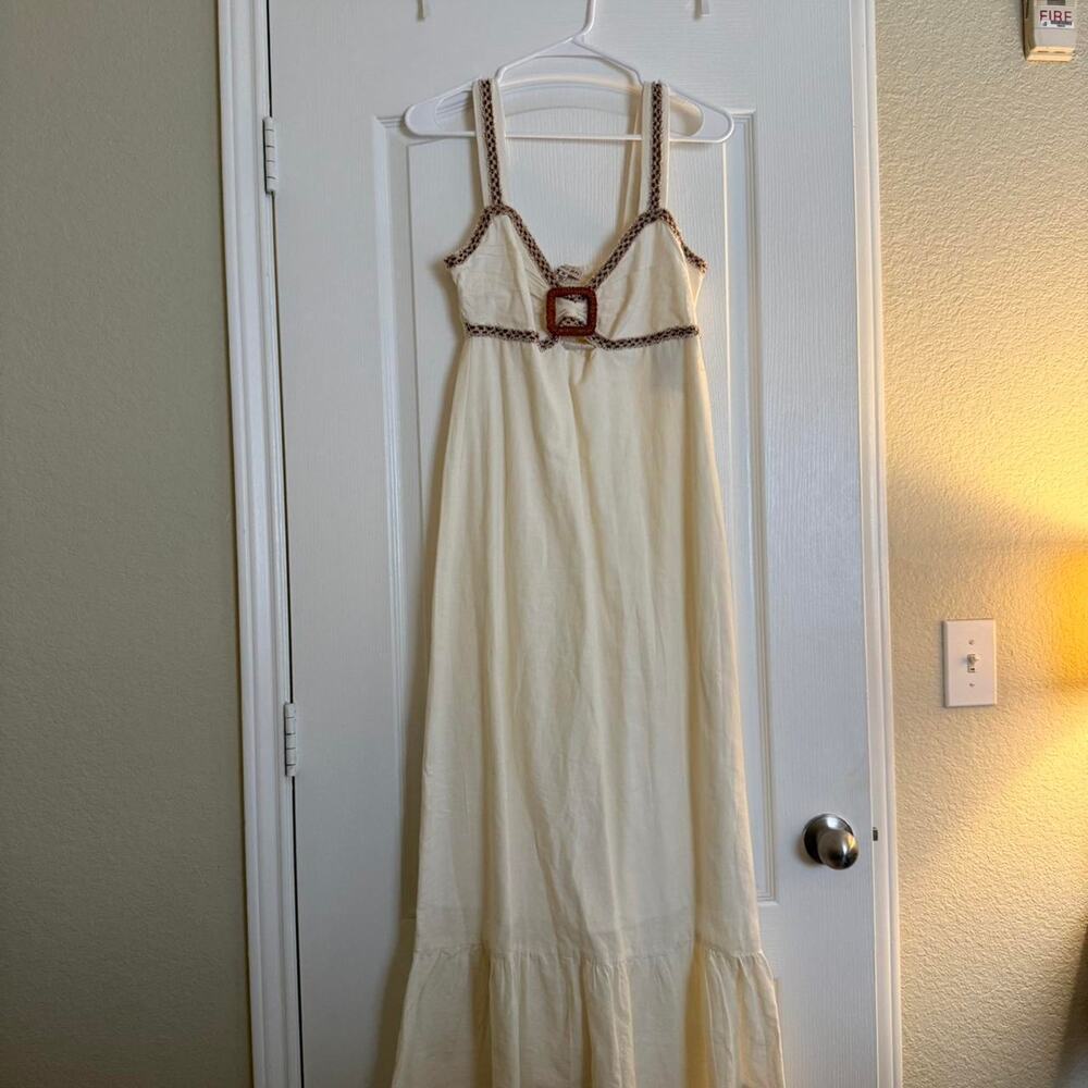 Bohemian Cream Maxi Dress